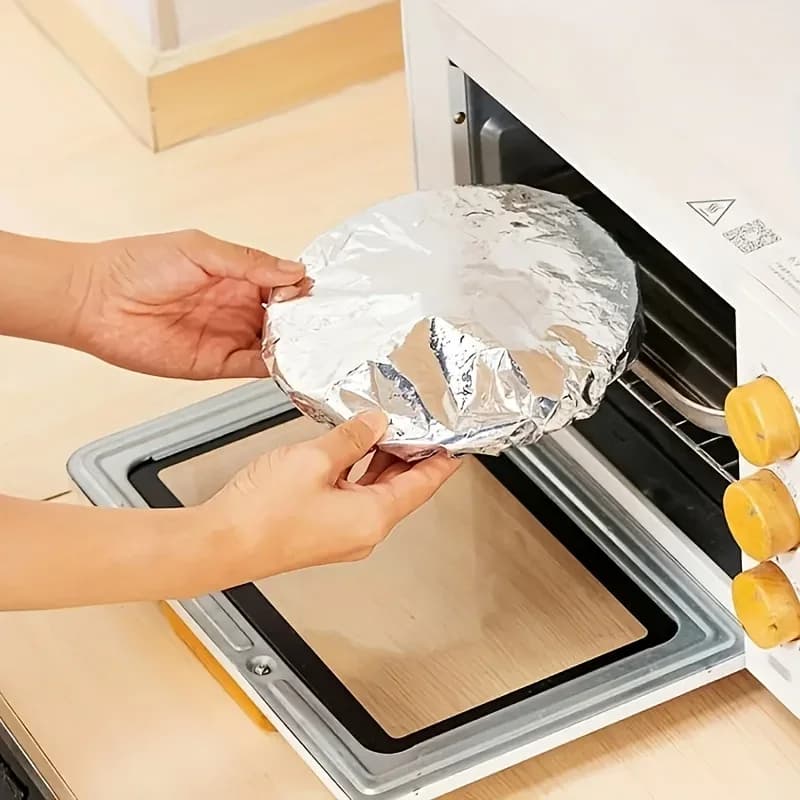 10/100pcs κάλυμμα από αλουμινόχαρτο, ανθεκτικό στη θερμότητα, μονωτικό καπάκι για μπολ και πιάτα, διατηρεί το φαγητό ζεστό και φρέσκο, μεμβράνη τροφίμων κατάλληλη για τρόφιμα
