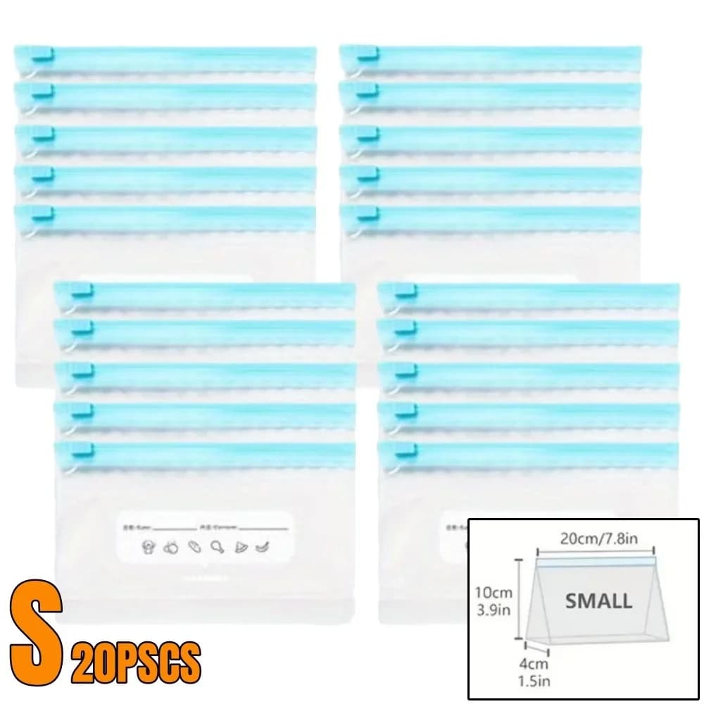 10-90pcs Τσάντες αποθήκευσης φρέσκιας διατήρησης με φερμουάρ, σφραγισμένες σακούλες τροφίμων για φρούτα, δημητριακά, λαχανικά, κρέας, στεγανή αποθήκευση στην κατάψυξη