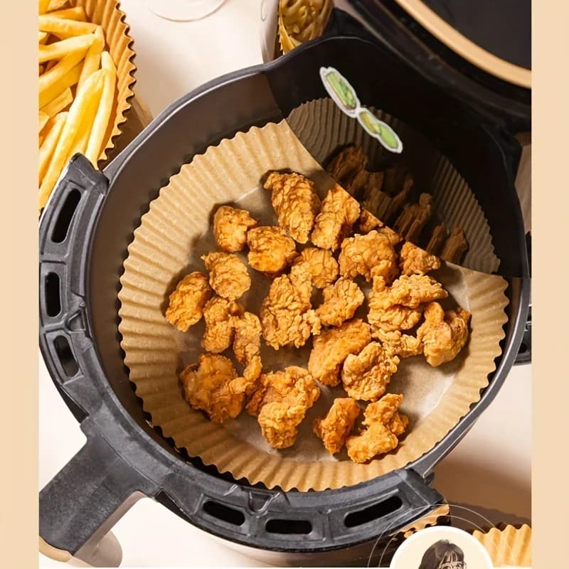 Χάρτινες Θήκες για Air Fryer Μίας Χρήσης Ανθεκτικές στο Λάδι και το Νερό, Χαρτί Ψησίματος Στρογγυλό, Τετράγωνο και Ορθογώνιο, Είδη Κουζίνας και Πάρτι