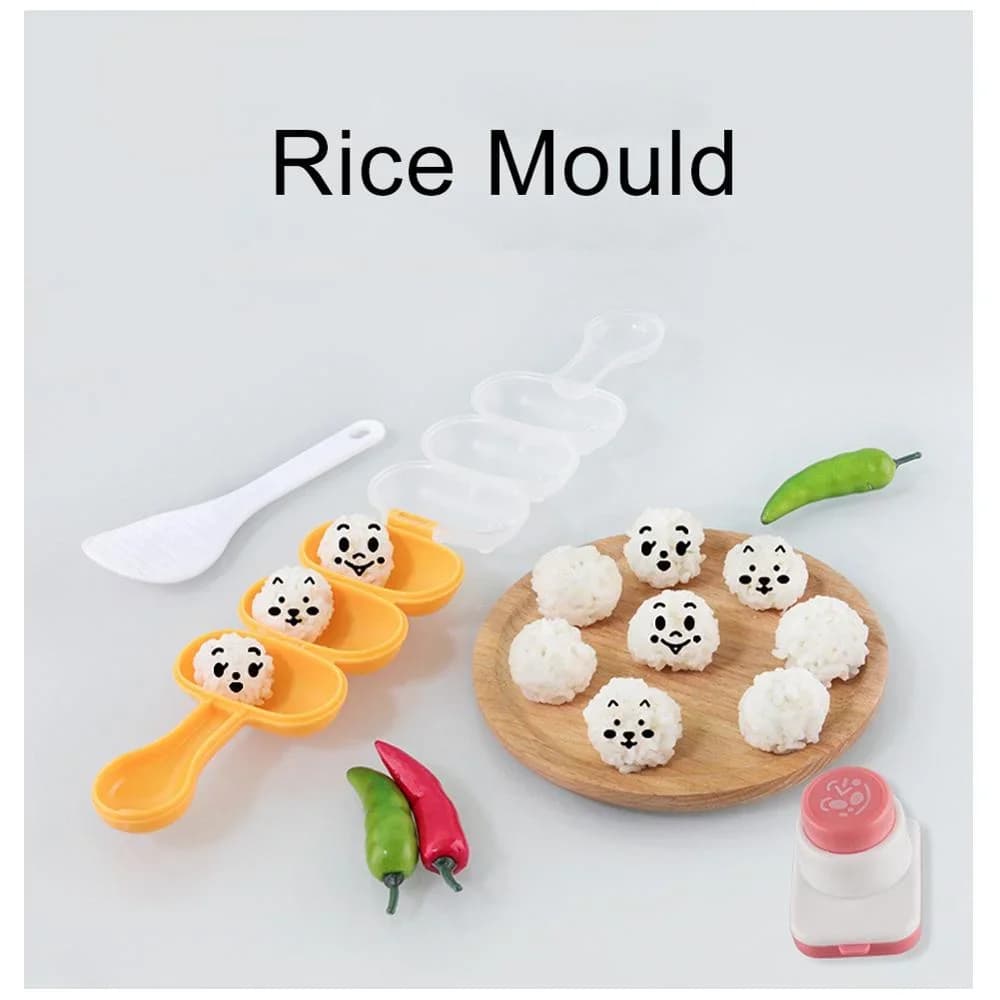 DIY κόφτης nori για φύκια, καλούπια ρυζομπάλας με χαμογελαστό πρόσωπο, καρτούν onigiri, ανάγλυφη συσκευή, καλούπι sushi, διακόσμηση bento