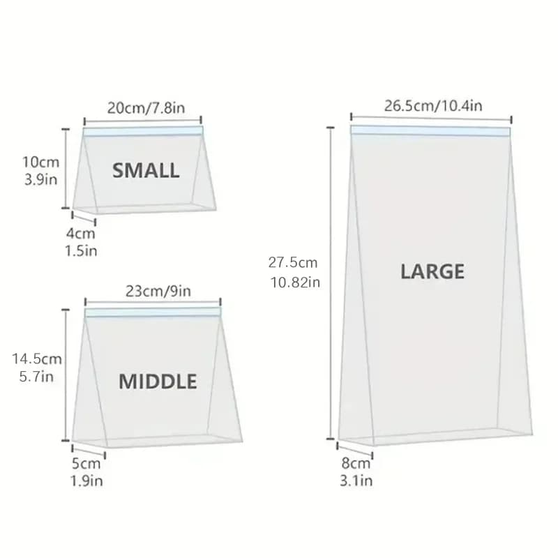 10-90pcs Τσάντες αποθήκευσης φρέσκιας διατήρησης με φερμουάρ, σφραγισμένες σακούλες τροφίμων για φρούτα, δημητριακά, λαχανικά, κρέας, στεγανή αποθήκευση στην κατάψυξη