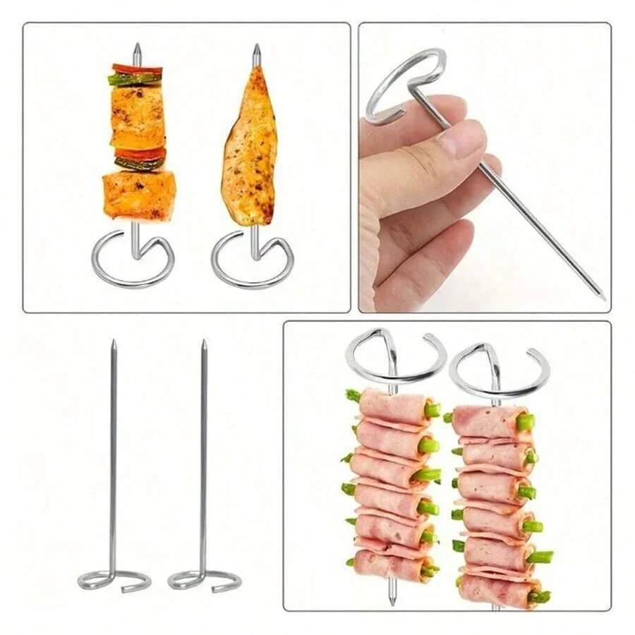 10/20/30pcs Σουβλάκια kabob από ανοξείδωτο ατσάλι για ψήσιμο, επαναχρησιμοποιούμενο εργαλείο kebab, μπάρμπεκιου στικ από ανοξείδωτο ατσάλι για κοτόπουλο