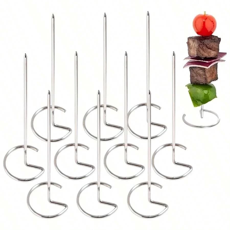 10/20/30pcs Σουβλάκια kabob από ανοξείδωτο ατσάλι για ψήσιμο, επαναχρησιμοποιούμενο εργαλείο kebab, μπάρμπεκιου στικ από ανοξείδωτο ατσάλι για κοτόπουλο