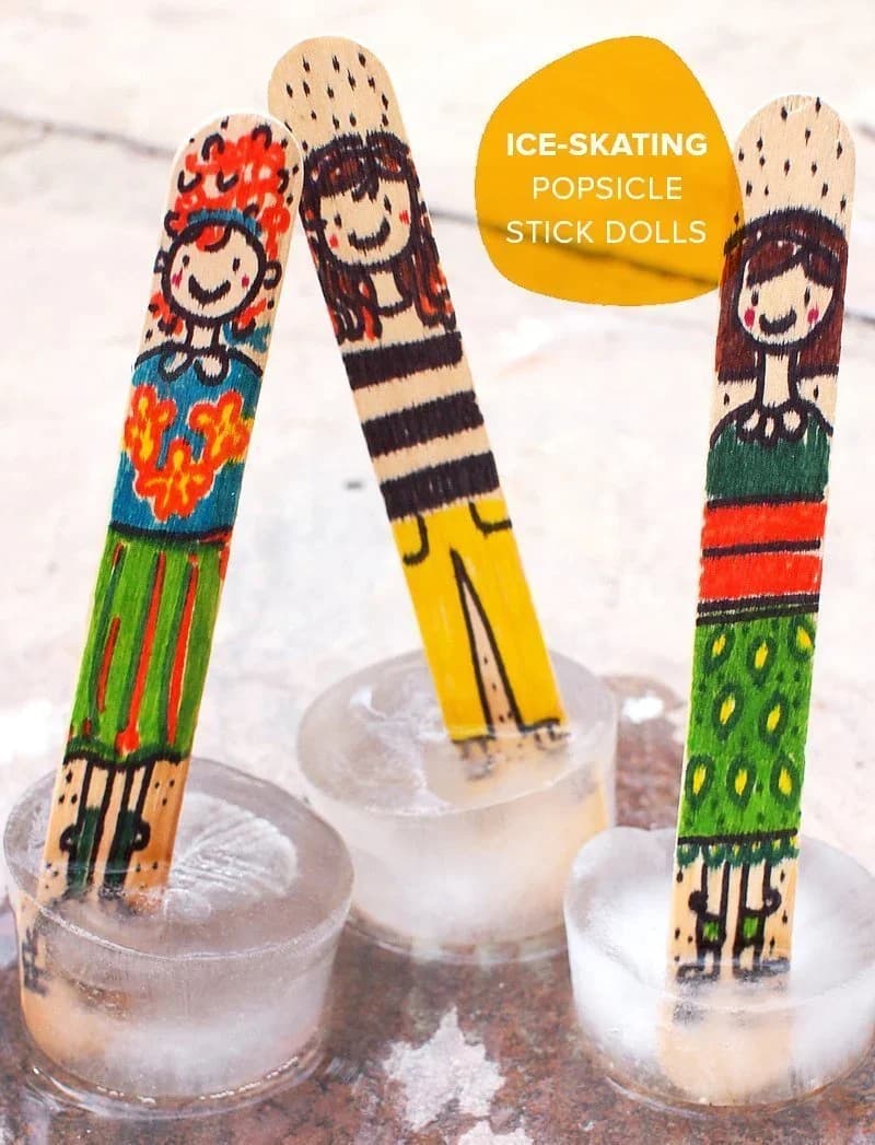 Leeseph Ξύλινα ραβδιά για παγωτό Craft Sticks, μήκους 11.4cm, για παγωμένα γλύκισματα, καλούπια ρητίνης για ποτά, χειροποίητα εργαλεία