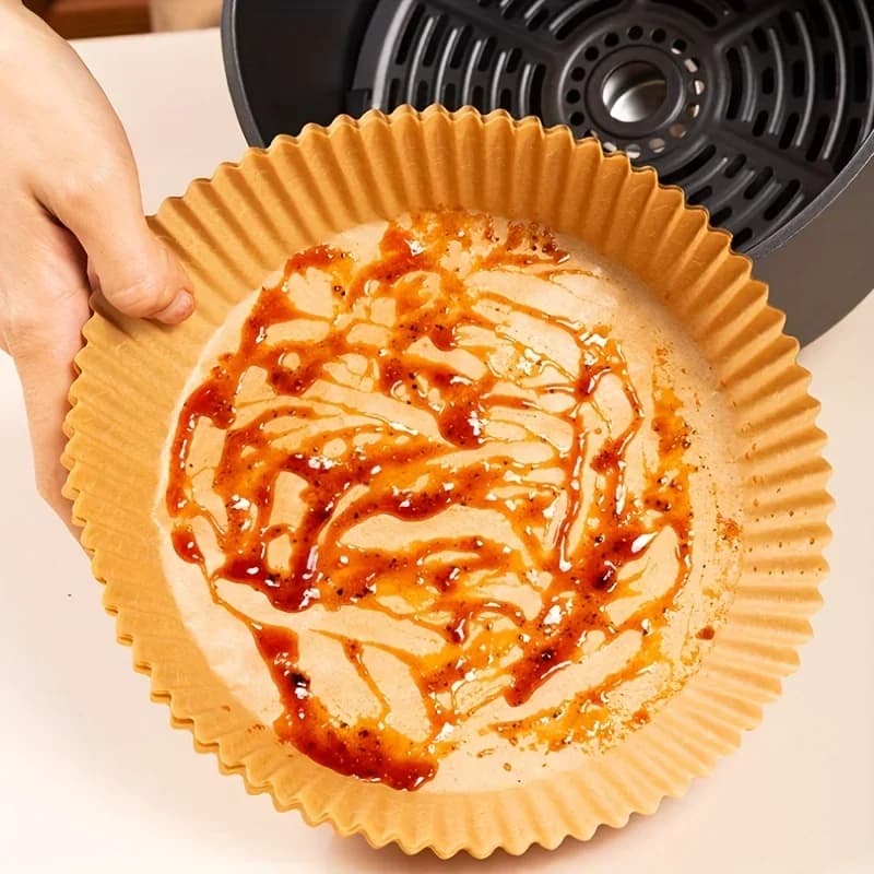 Χάρτινες Θήκες για Air Fryer Μίας Χρήσης Ανθεκτικές στο Λάδι και το Νερό, Χαρτί Ψησίματος Στρογγυλό, Τετράγωνο και Ορθογώνιο, Είδη Κουζίνας και Πάρτι