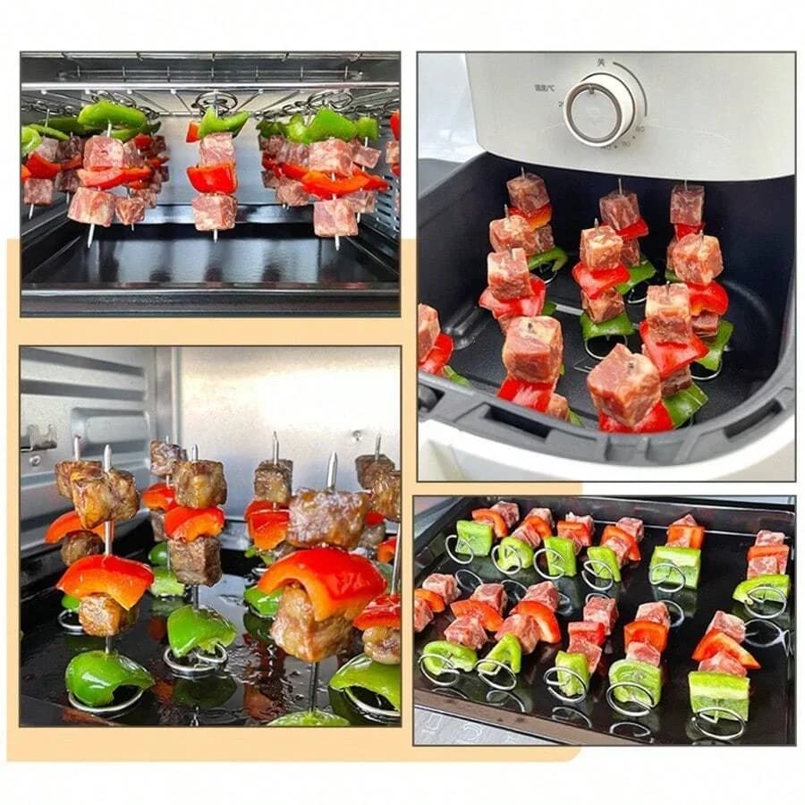 10/20/30pcs Σουβλάκια kabob από ανοξείδωτο ατσάλι για ψήσιμο, επαναχρησιμοποιούμενο εργαλείο kebab, μπάρμπεκιου στικ από ανοξείδωτο ατσάλι για κοτόπουλο