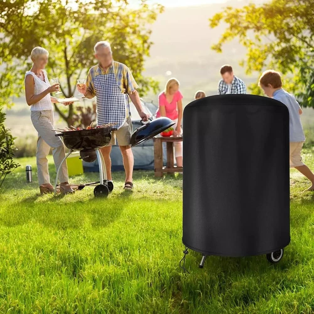 Raweao Κάλυμμα BBQ για Βραστήρα Weber Αδιάβροχο Κάλυμμα Μπάρμπεκιου Στρογγυλό Εξωτερικού Χώρου Προστατευτικό από τη Βροχή Κάλυμμα Oxford για Μπάρμπεκιου 57Cm
