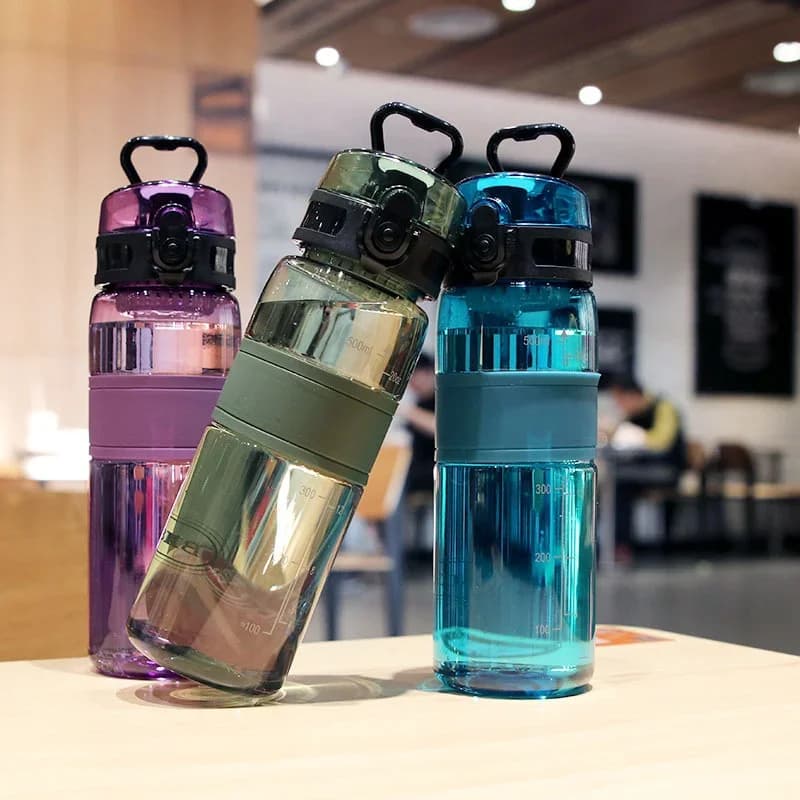 Πορτοκαλί μπουκάλι νερού 500ml για αθλητισμό, φορητό, στεγανό πλαστικό ποτήρι με φίλτρο τσαγιού για ταξίδι, γυμναστήριο και υπαίθρια άσκηση, διάφανο