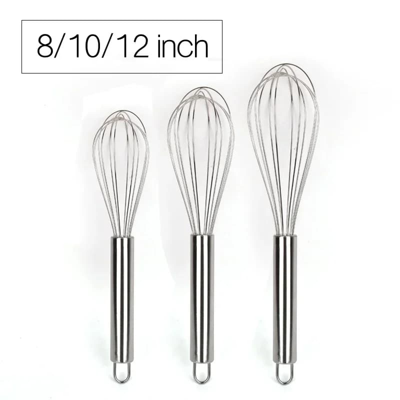 Ανοξείδωτο ατσάλινο σύρμα αυγών 6/8/10/12 Inch, χειροκίνητο μίξερ ballon για ψήσιμο, μαγείρεμα, κρέμα, βούτυρο, γάλα, ζύμη, εργαλείο κουζίνας