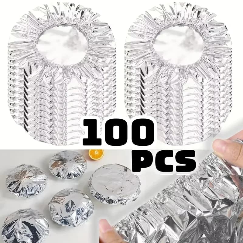 10/100pcs κάλυμμα από αλουμινόχαρτο, ανθεκτικό στη θερμότητα, μονωτικό καπάκι για μπολ και πιάτα, διατηρεί το φαγητό ζεστό και φρέσκο, μεμβράνη τροφίμων κατάλληλη για τρόφιμα